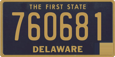 DE license plate 760681