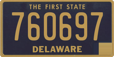 DE license plate 760697