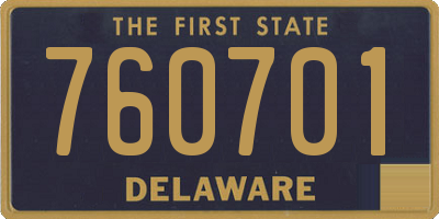 DE license plate 760701