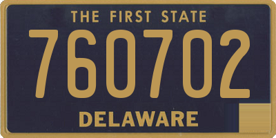 DE license plate 760702