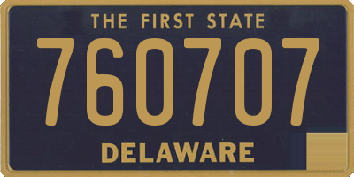 DE license plate 760707