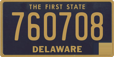 DE license plate 760708