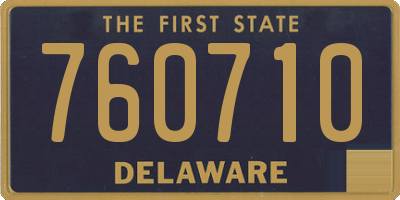 DE license plate 760710