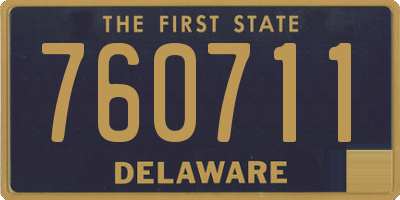 DE license plate 760711