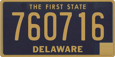 DE license plate 760716