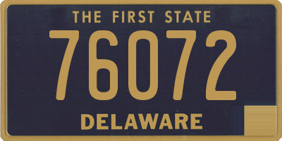 DE license plate 76072
