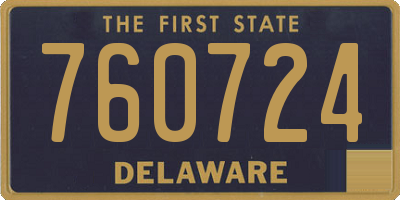 DE license plate 760724
