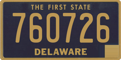 DE license plate 760726