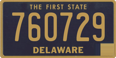 DE license plate 760729