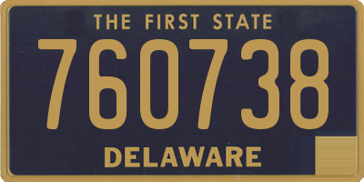 DE license plate 760738