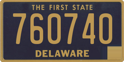 DE license plate 760740