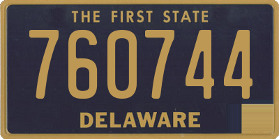 DE license plate 760744