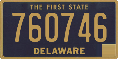 DE license plate 760746