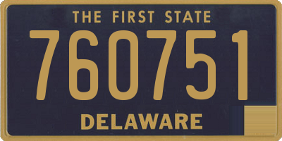 DE license plate 760751