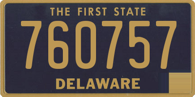 DE license plate 760757