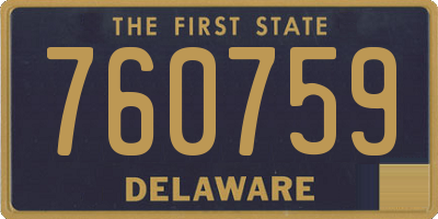 DE license plate 760759