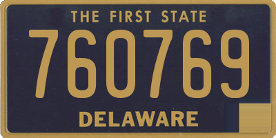 DE license plate 760769