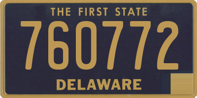 DE license plate 760772