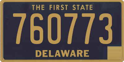 DE license plate 760773