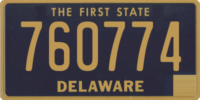 DE license plate 760774