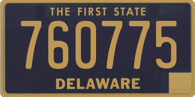 DE license plate 760775