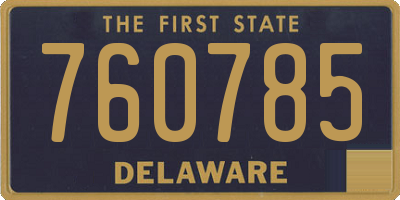 DE license plate 760785