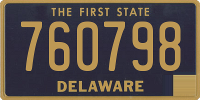 DE license plate 760798