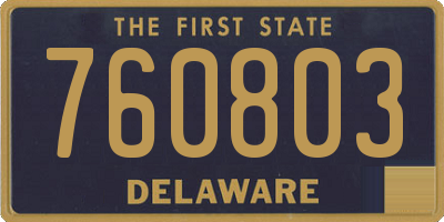DE license plate 760803