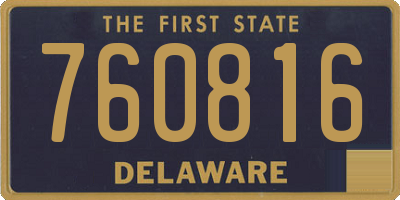 DE license plate 760816