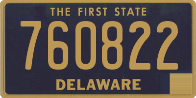 DE license plate 760822
