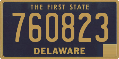 DE license plate 760823