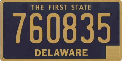 DE license plate 760835