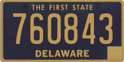 DE license plate 760843