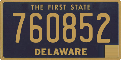 DE license plate 760852