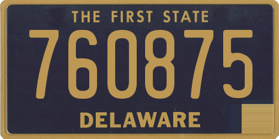 DE license plate 760875
