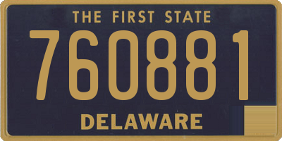 DE license plate 760881