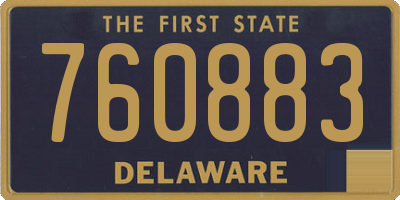 DE license plate 760883