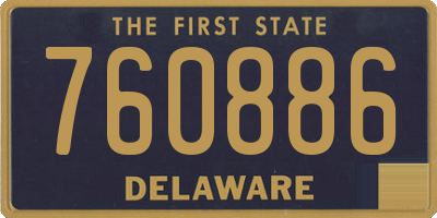 DE license plate 760886
