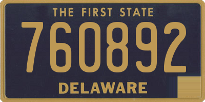 DE license plate 760892