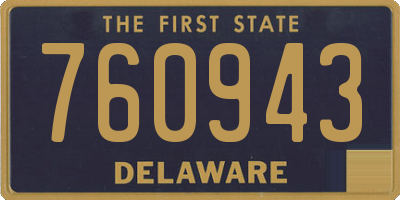DE license plate 760943