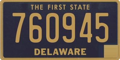 DE license plate 760945