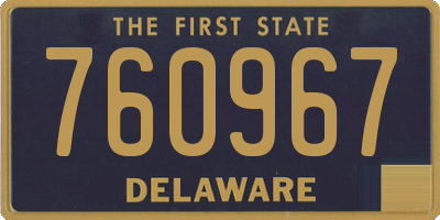 DE license plate 760967