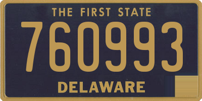 DE license plate 760993