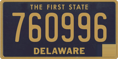 DE license plate 760996