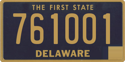DE license plate 761001