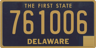 DE license plate 761006