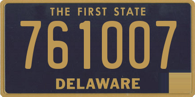 DE license plate 761007
