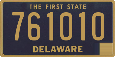 DE license plate 761010