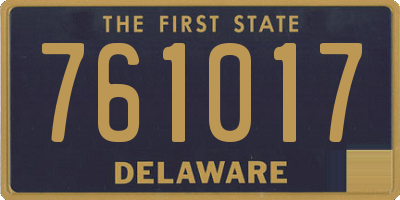 DE license plate 761017