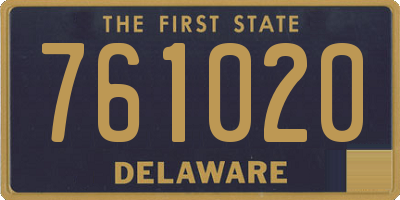 DE license plate 761020